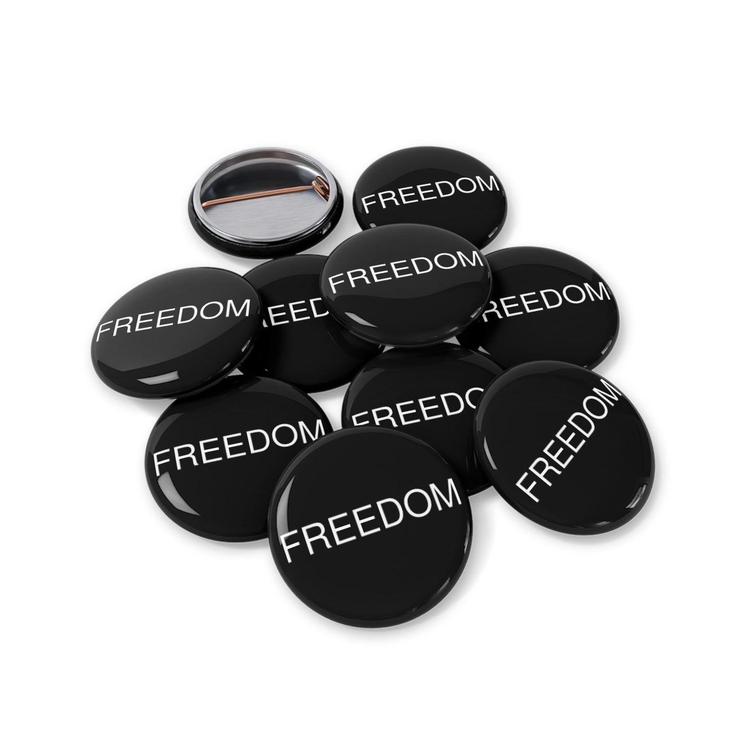 Dark Freedom Round Pins - Customizable Enamel Badges, Vintage Accessories, Ideal for Gifts, Celebrations, Statement Jewelry, Denim Flair