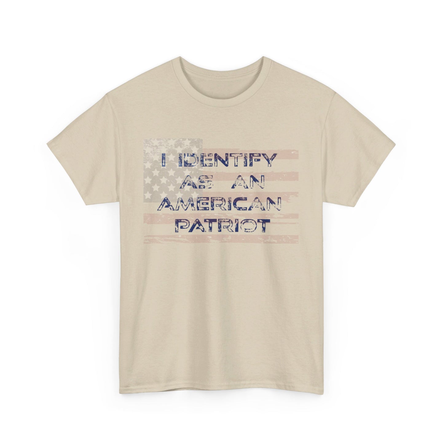 Unisex Heavy Cotton Tee I identify as an American Patriot