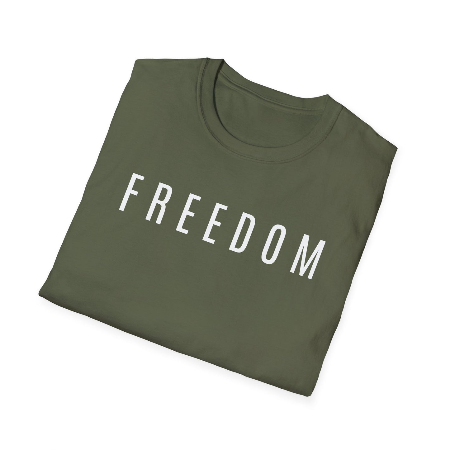 Dark Freedom Unisex Softstyle T-Shirt | Casual Wear, Independence Day, Freedom Celebration, Comfortable Tee, Gift for Him/Her