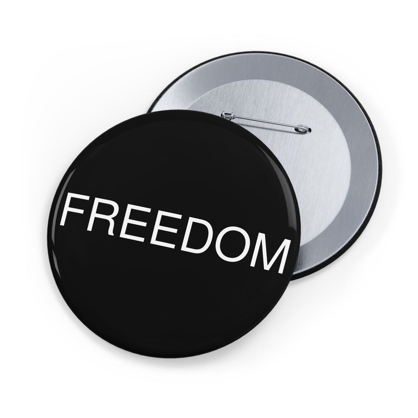 Dark Freedom Round Pins - Customizable Enamel Badges, Vintage Accessories, Ideal for Gifts, Celebrations, Statement Jewelry, Denim Flair