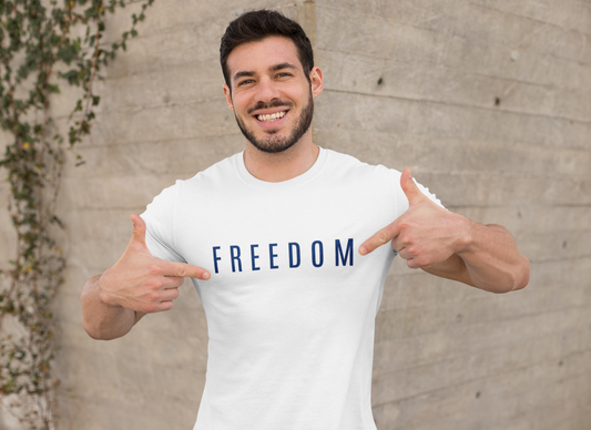 Freedom Unisex Softstyle T-Shirt | Casual Wear, Independence Day, Freedom Celebration, Comfortable Tee, Gift for Him/Her