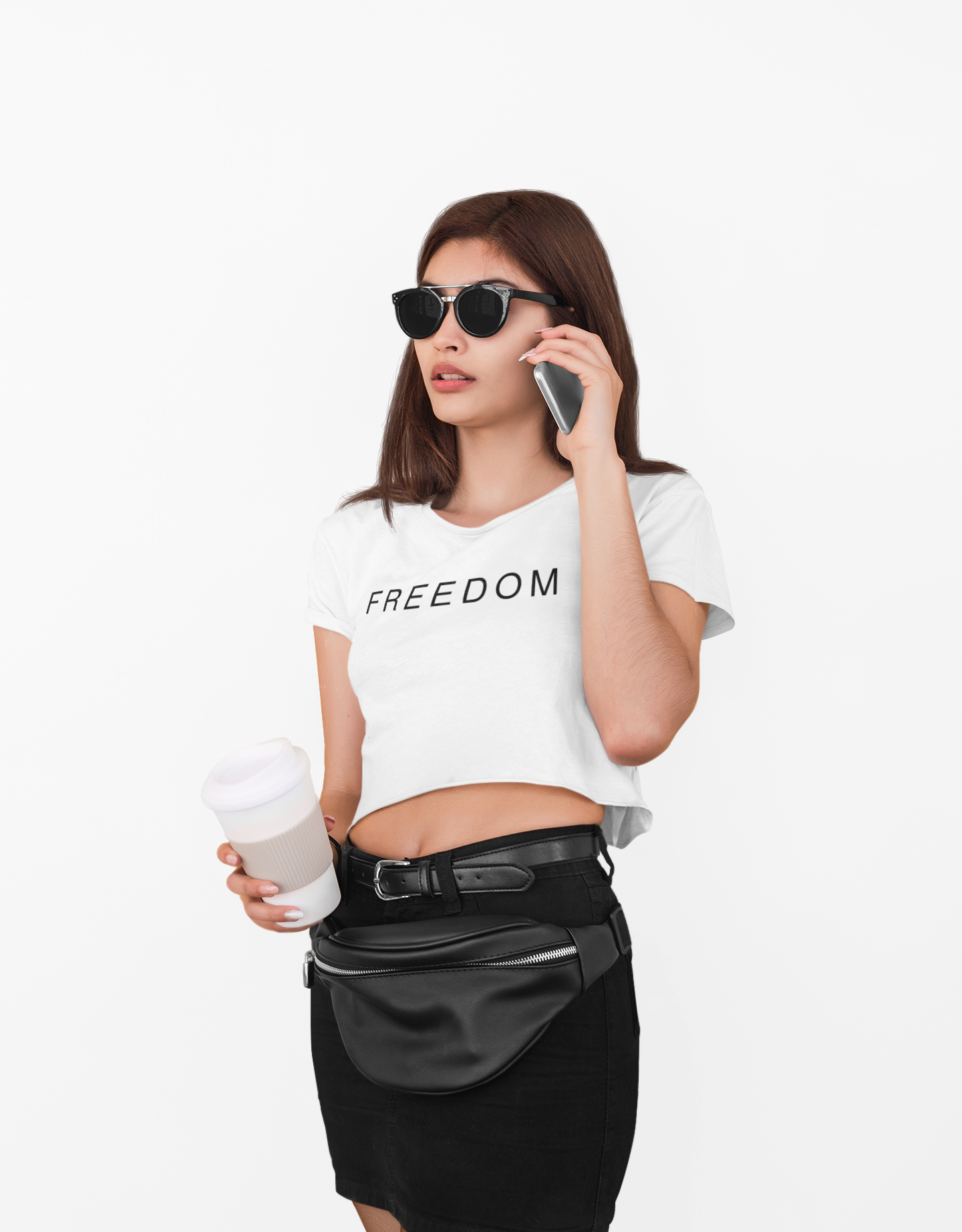Patriotic Freedom Crop Tee | Stylish Women’s Top for Memorial Day, 4th of July, Casual Wear, Gift Ideas