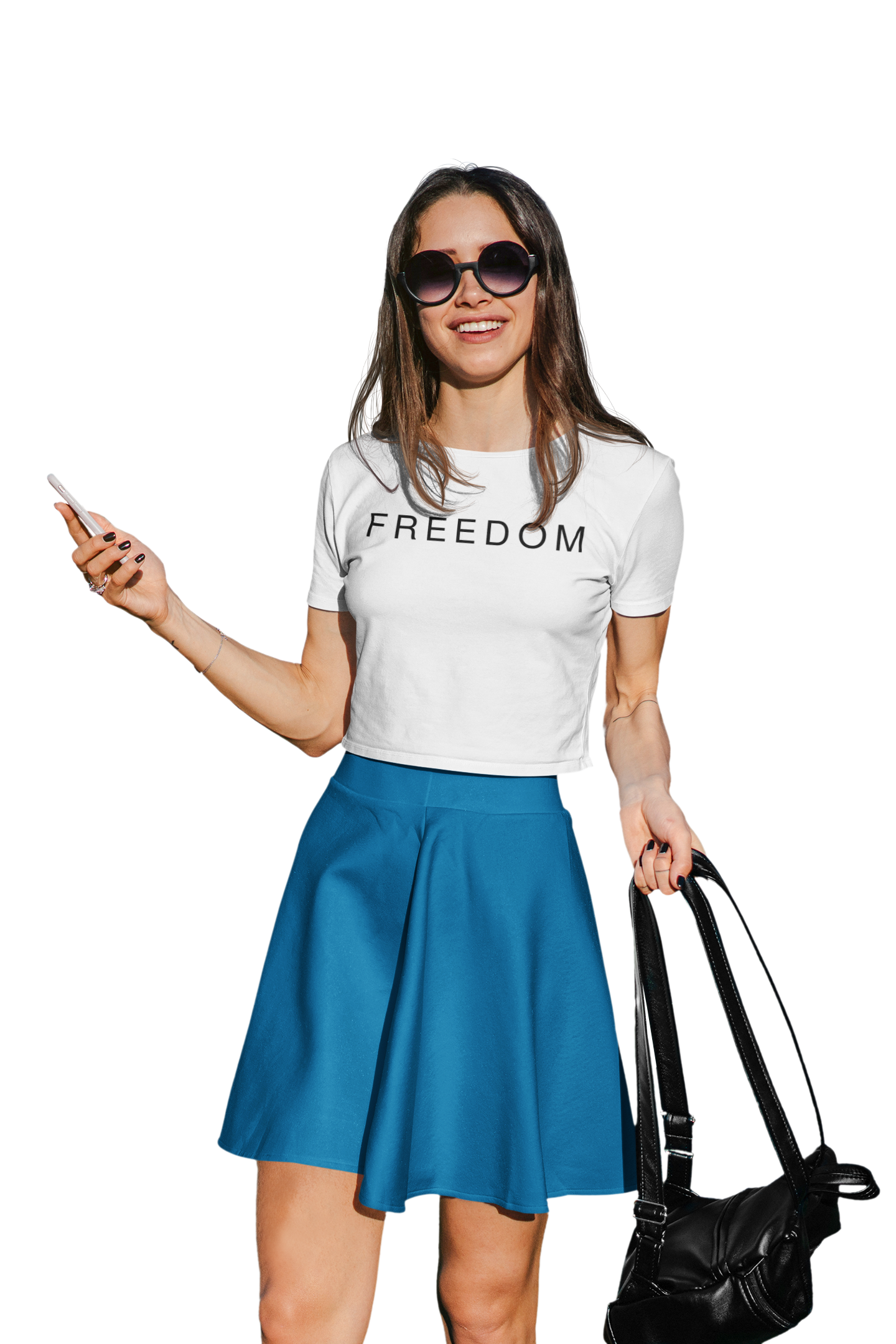 Patriotic Freedom Crop Tee | Stylish Women’s Top for Memorial Day, 4th of July, Casual Wear, Gift Ideas