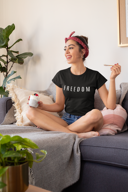 Dark Freedom Unisex Softstyle T-Shirt | Casual Wear, Independence Day, Freedom Celebration, Comfortable Tee, Gift for Him/Her