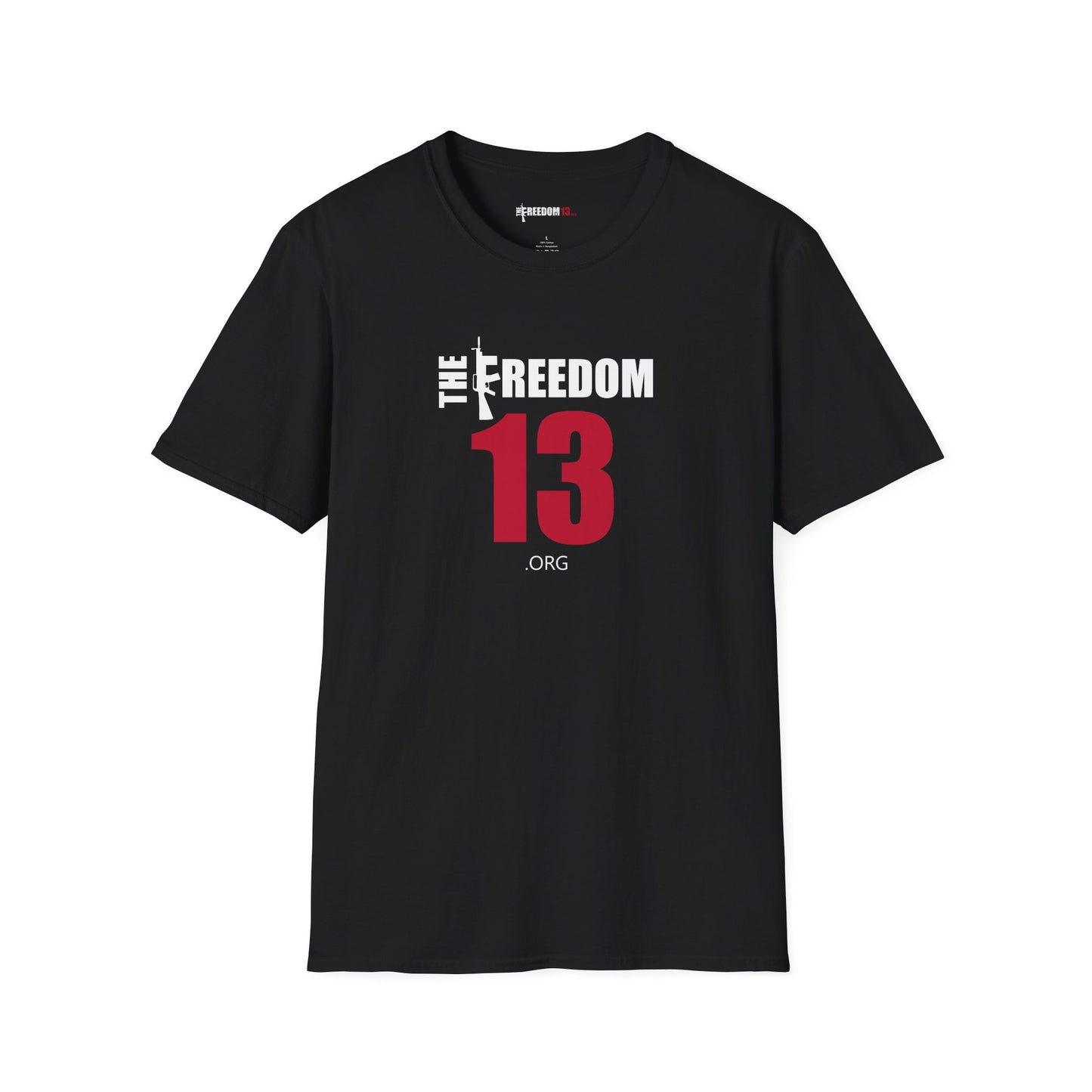 Dark Unisex Freedom Graphic Tee, Softstyle Casual Shirt for Everyday Wear, Perfect for Independence Day, Fundraising Events, or Casual Outings