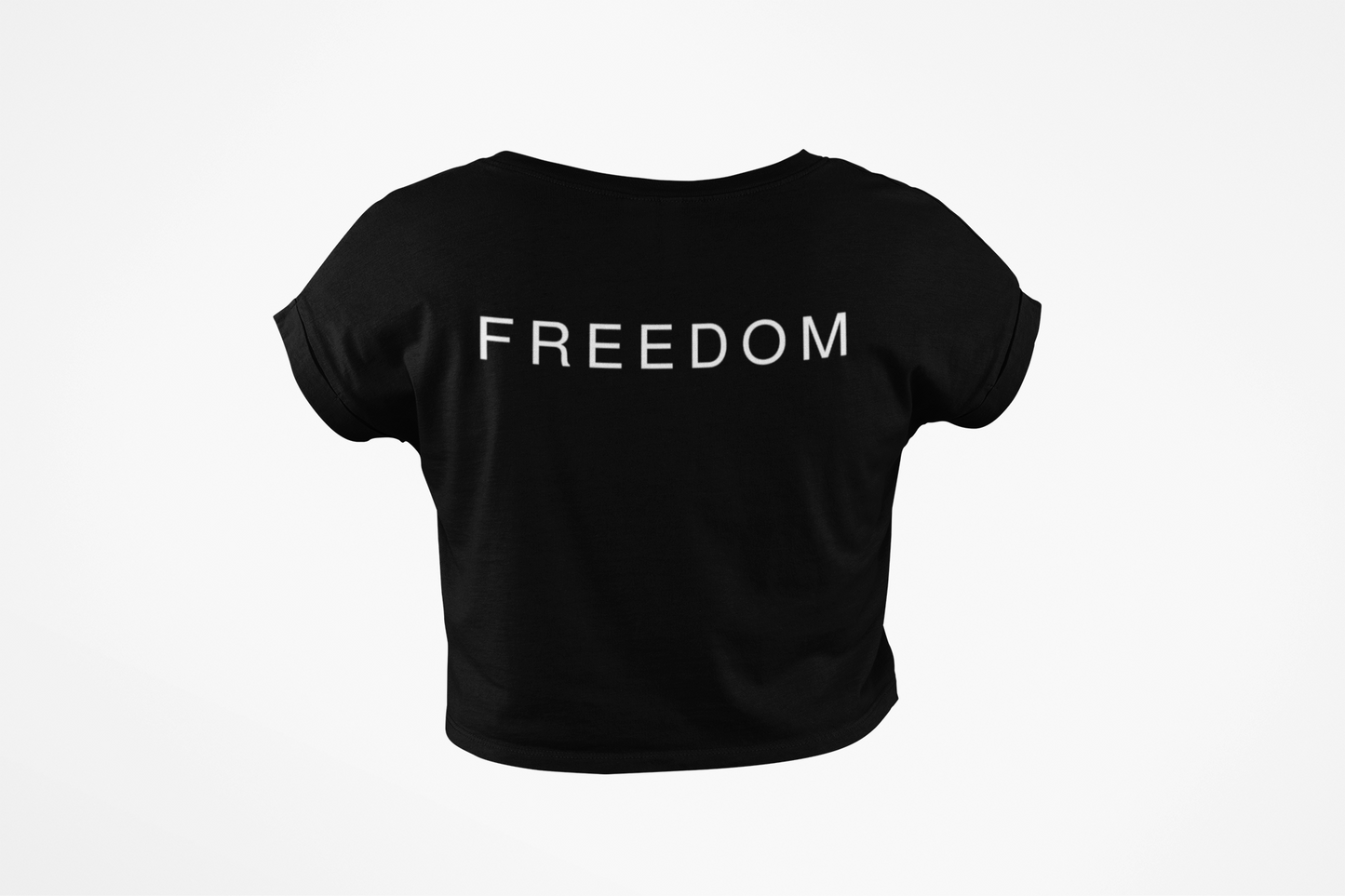 Dark Patriotic Freedom Crop Tee | Stylish Women’s Top for Memorial Day, 4th of July, Casual Wear, Gift Ideas