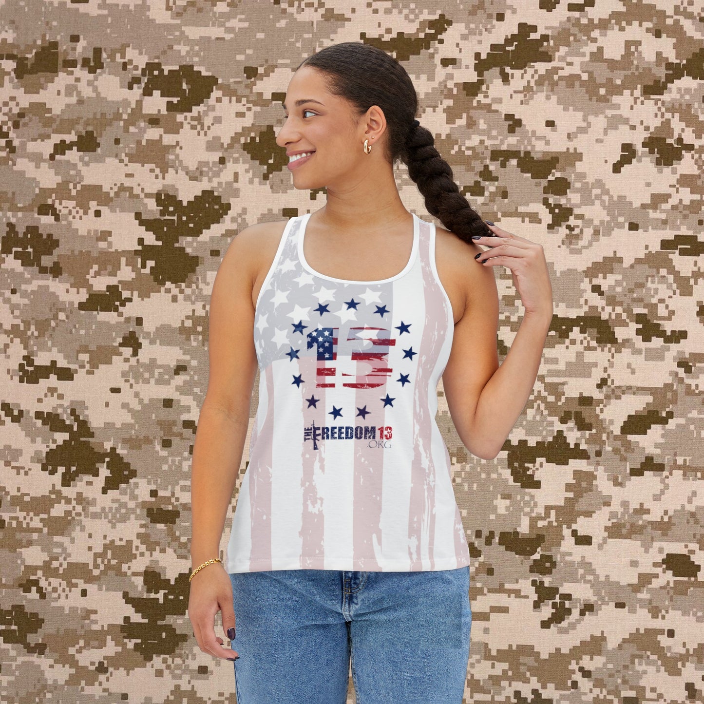 Women's Tank Top Support The Country You Live In w Flag