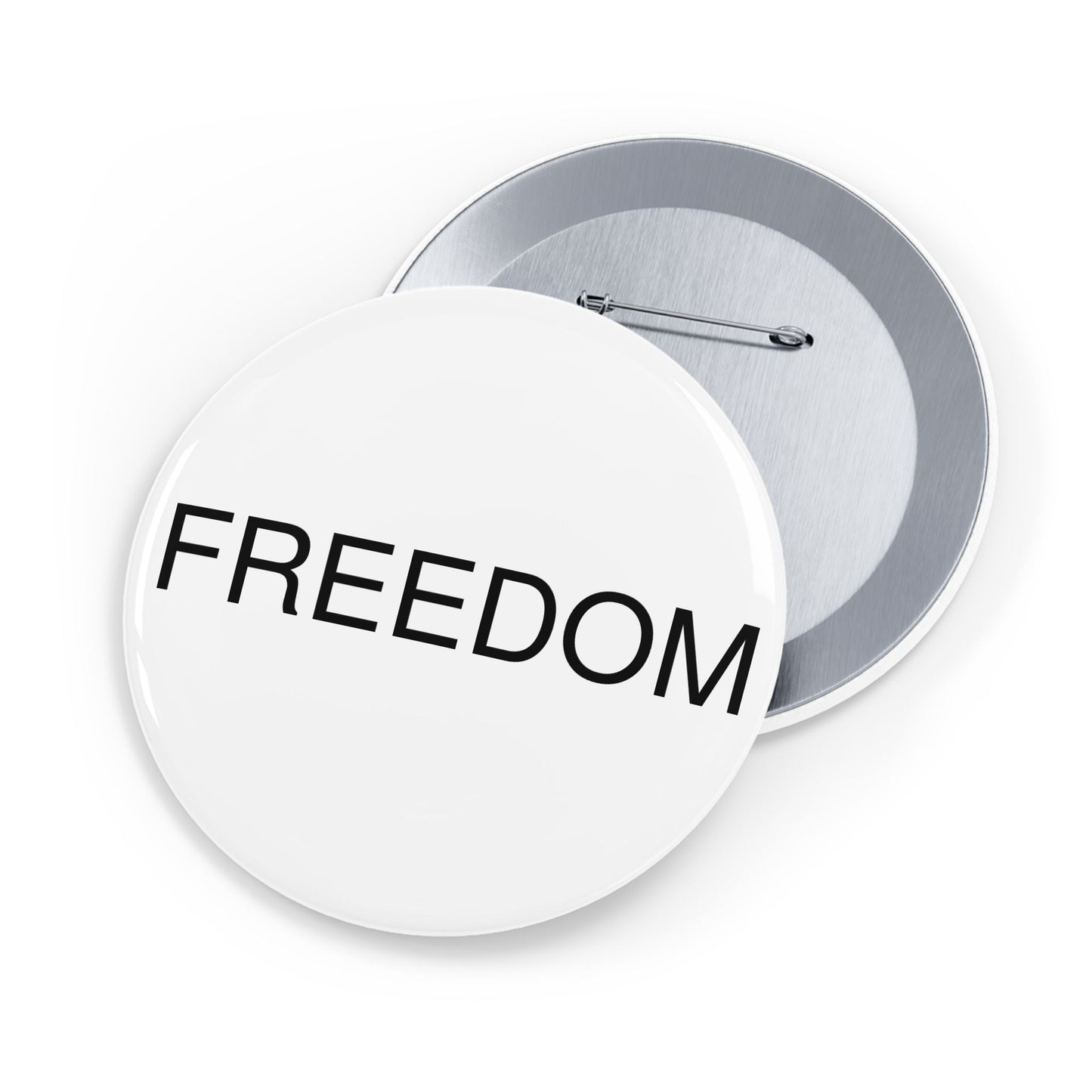 Freedom Round Pins - Customizable Enamel Badges, Vintage Accessories, Ideal for Gifts, Celebrations, Statement Jewelry, Denim Flair