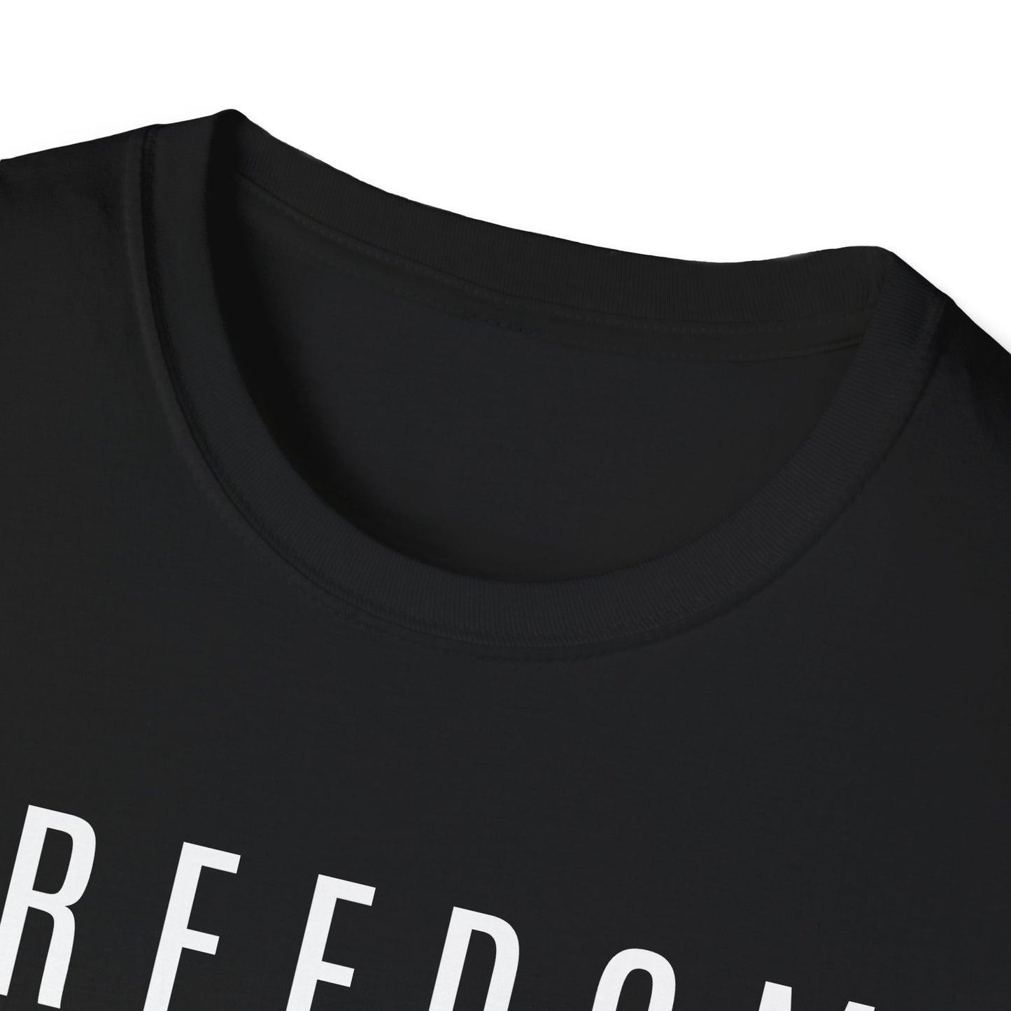 Dark Freedom Unisex Softstyle T-Shirt | Casual Wear, Independence Day, Freedom Celebration, Comfortable Tee, Gift for Him/Her