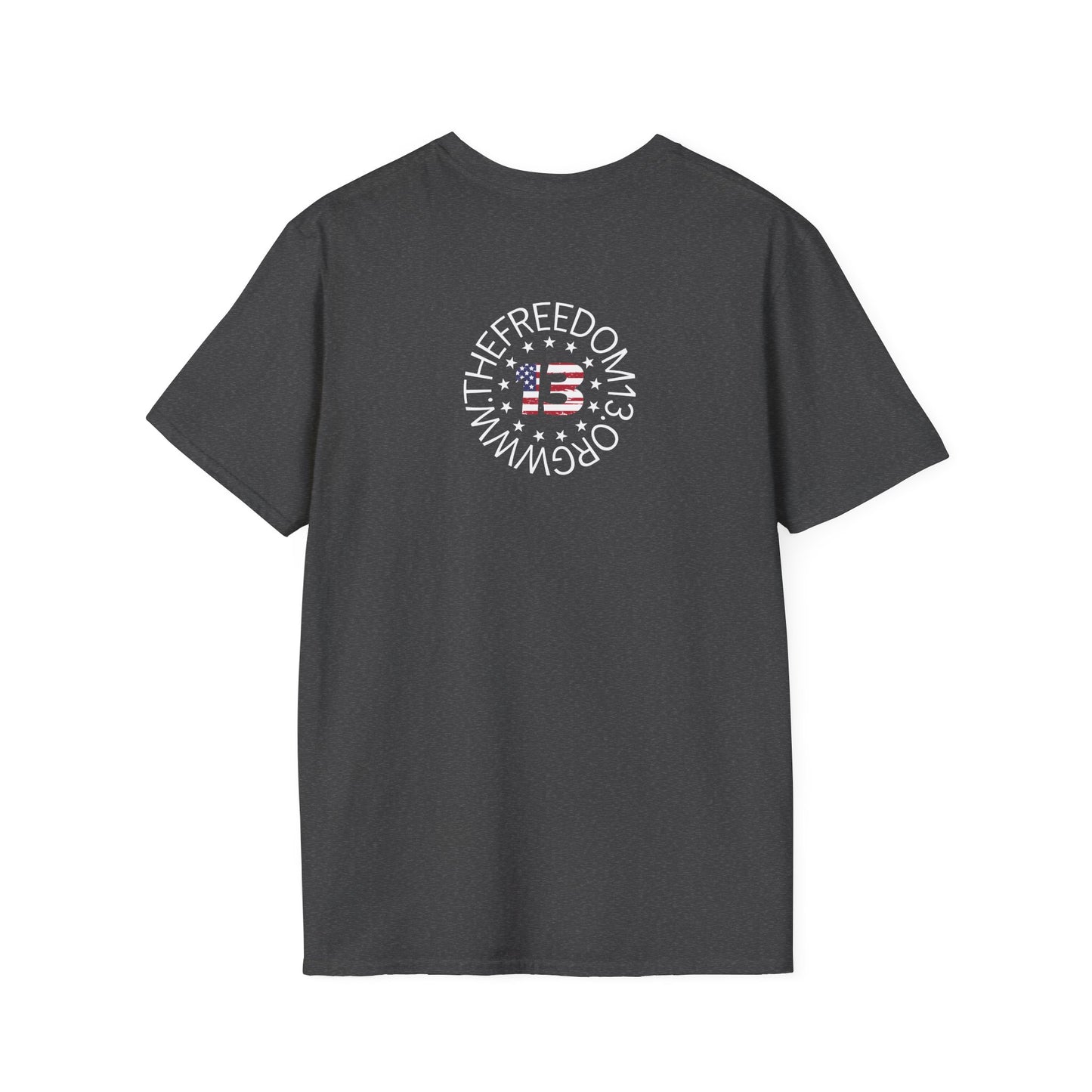 Dark Freedom Unisex Softstyle T-Shirt | Casual Wear, Independence Day, Freedom Celebration, Comfortable Tee, Gift for Him/Her