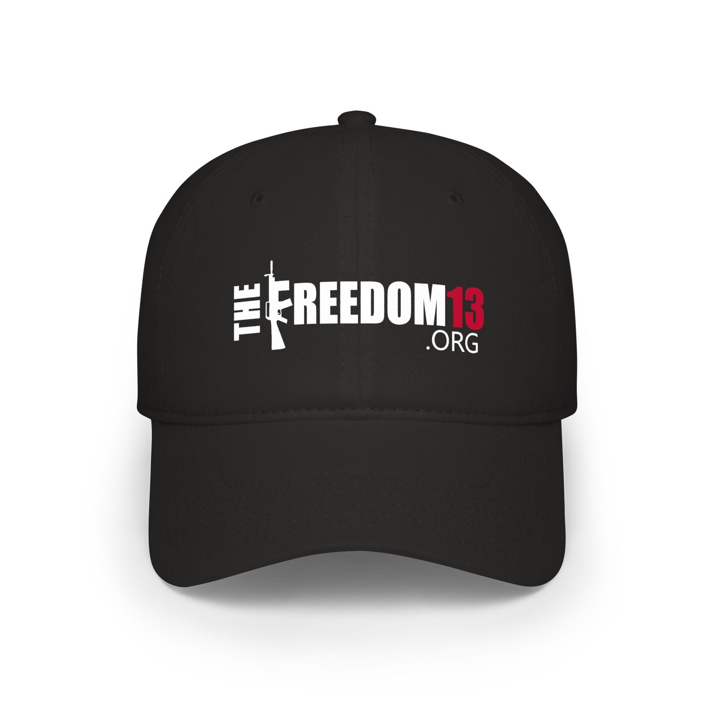 Low Profile Cap — 'The Freedom 13' Logo Baseball Hat dark color options