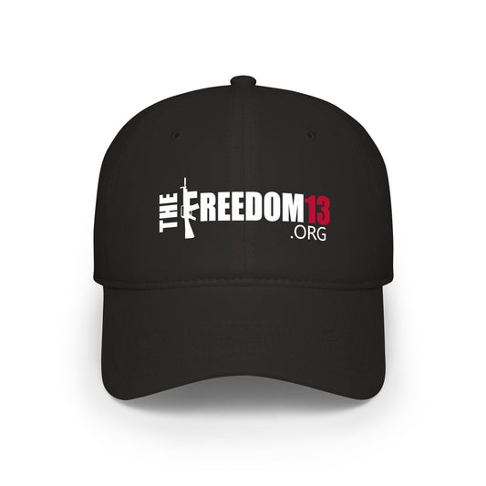 Low Profile Cap — 'The Freedom 13' Logo Baseball Hat dark color options