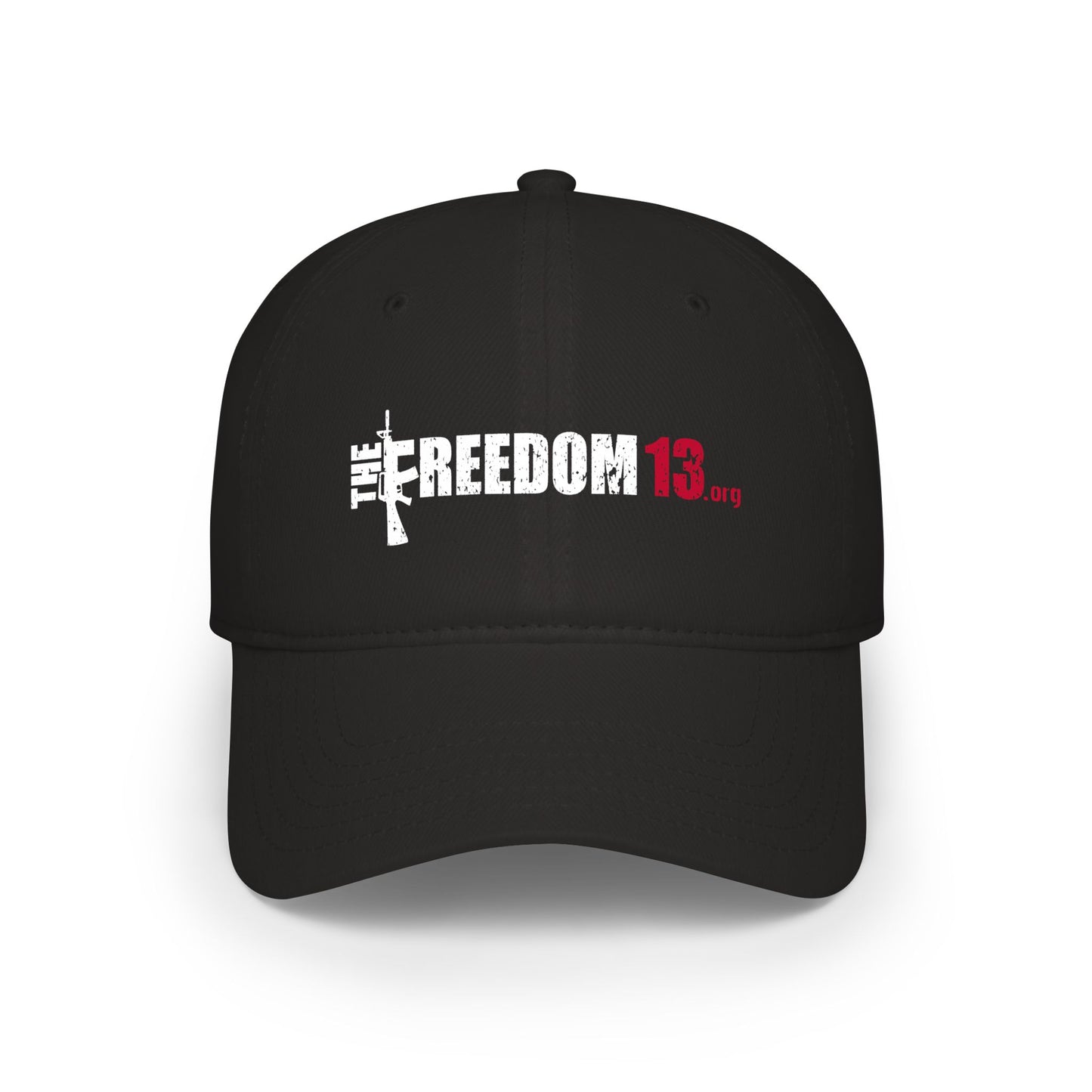 Low Profile Cap — 'The Freedom 13' Distressed Logo Baseball Hat dark color options
