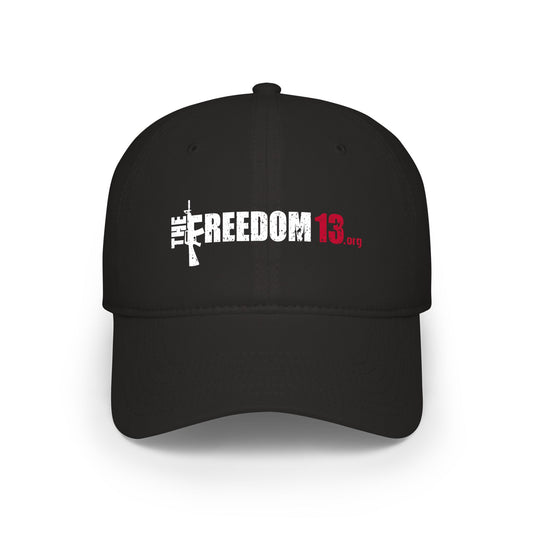 Low Profile Cap — 'The Freedom 13' Distressed Logo Baseball Hat dark color options
