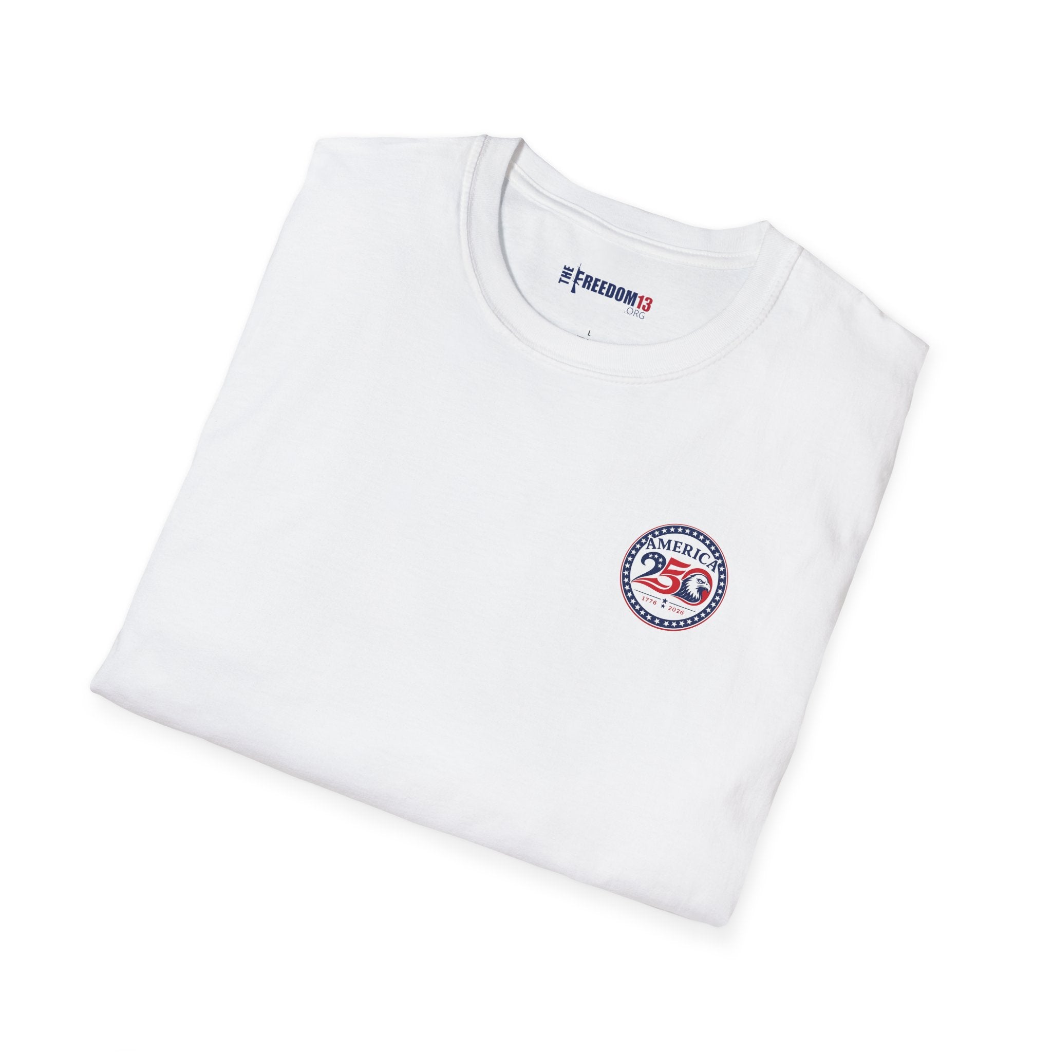 America 250 Faith Family Freedom T-Shirt — American Flag Heart Patriotic Tee