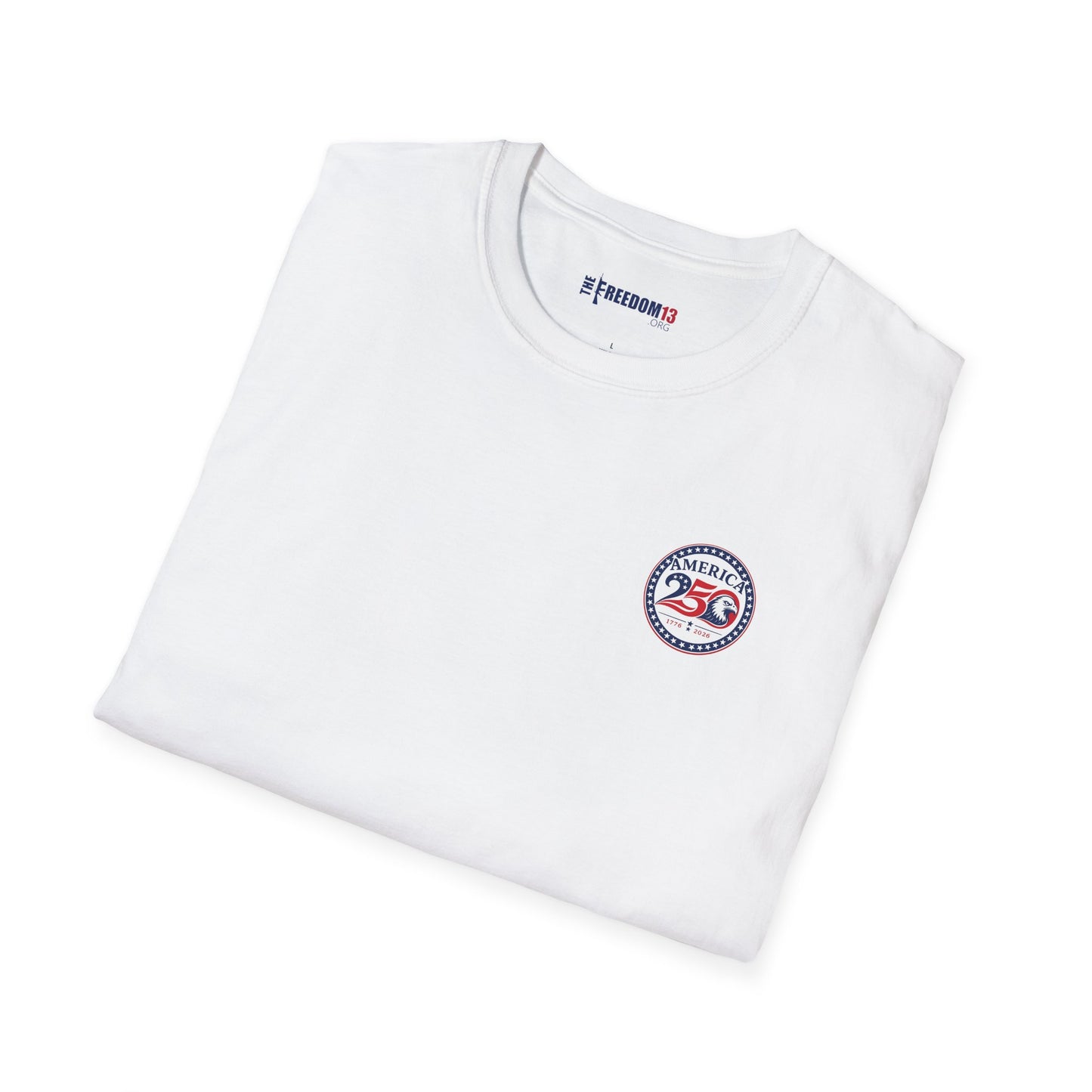 America 250 Faith Family Freedom T-Shirt — American Flag Heart Patriotic Tee