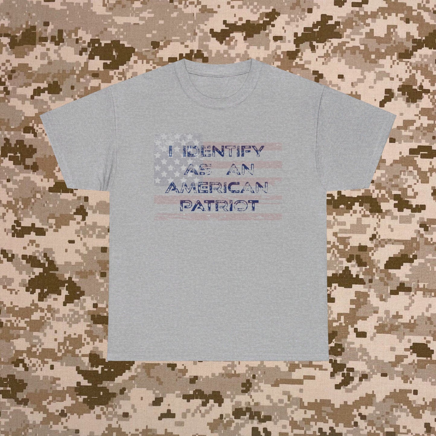 Unisex Heavy Cotton Tee I identify as an American Patriot