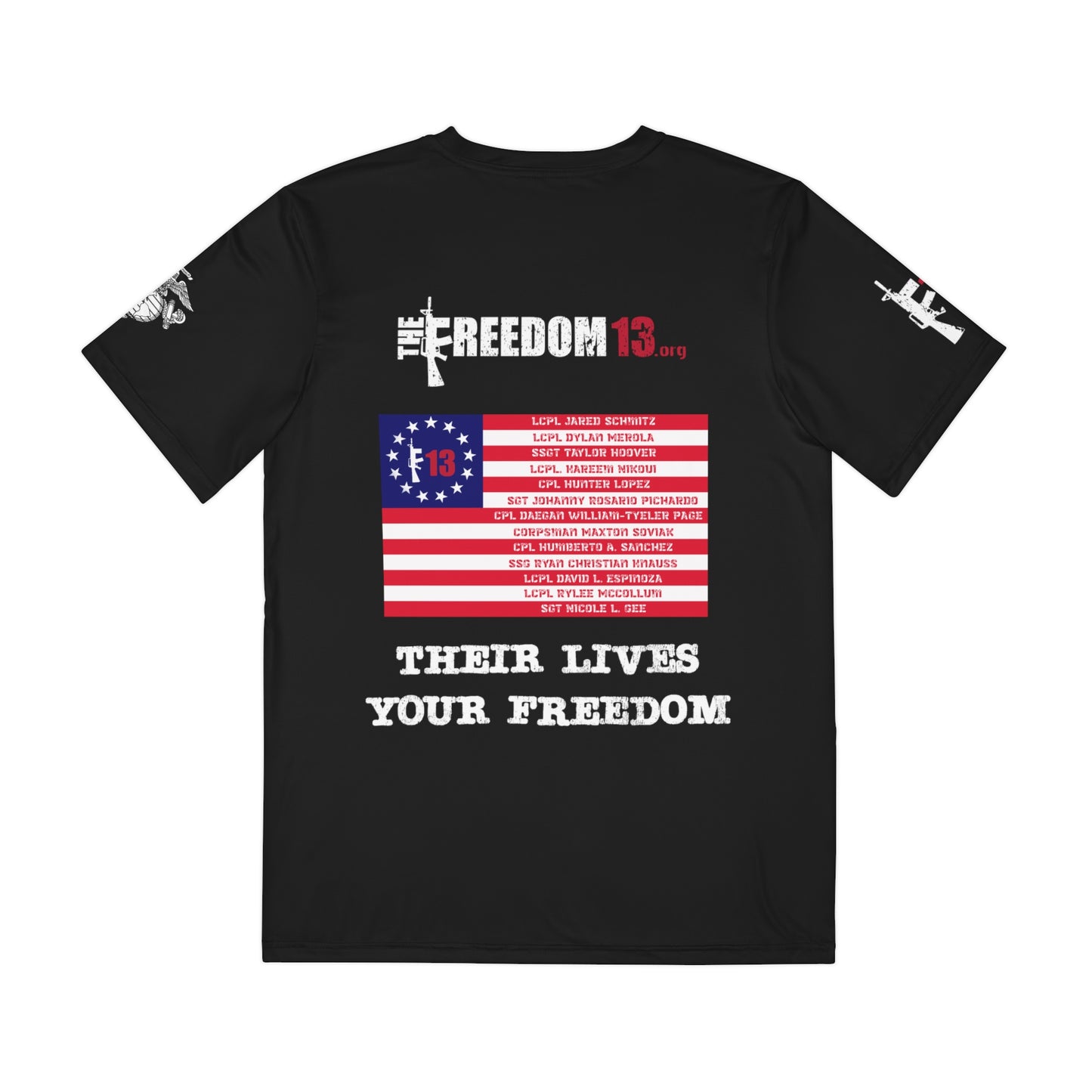 Men's Polyester Tee (AOP) their lives your freedom