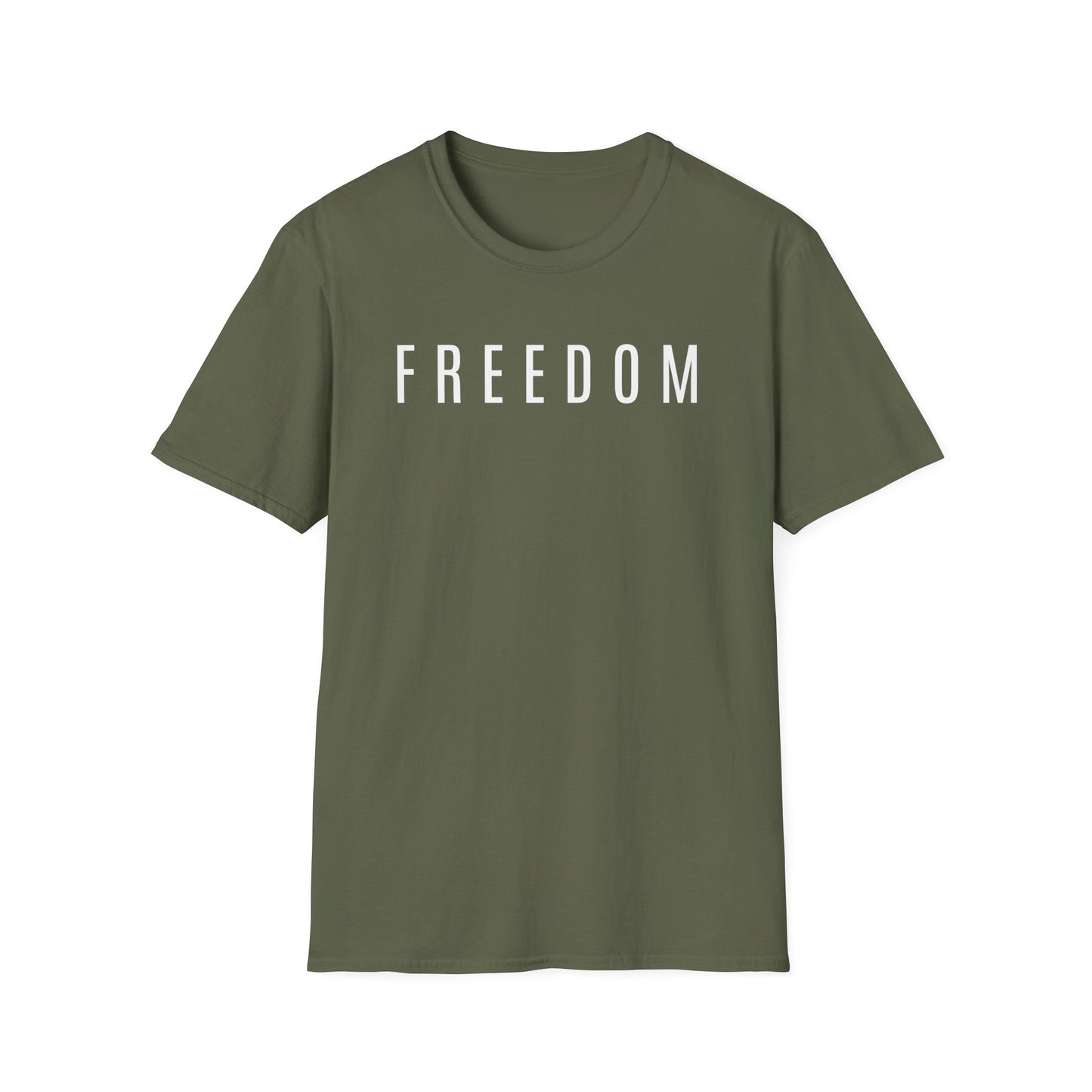 Dark Freedom Unisex Softstyle T-Shirt | Casual Wear, Independence Day, Freedom Celebration, Comfortable Tee, Gift for Him/Her