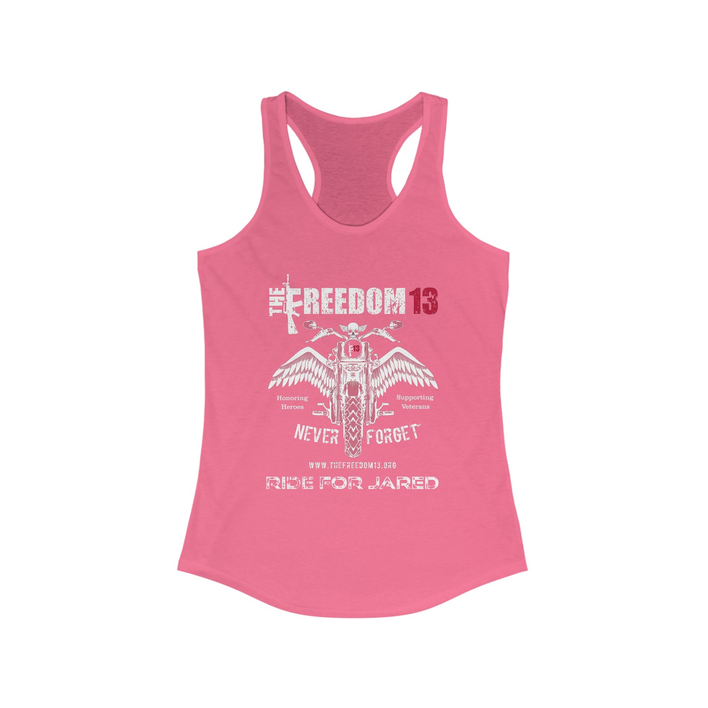 Women's Ideal Racerback Tank Ride for Jared Angels Wings