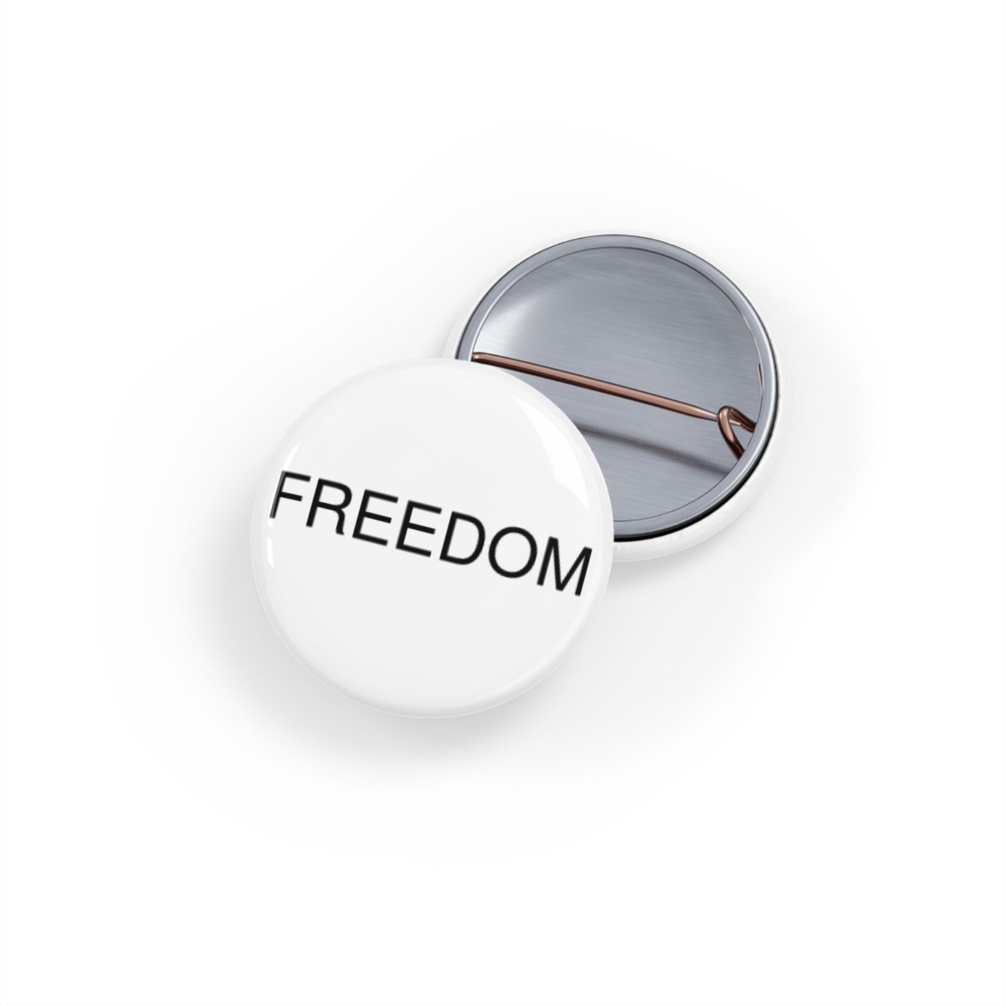 Freedom Round Pins - Customizable Enamel Badges, Vintage Accessories, Ideal for Gifts, Celebrations, Statement Jewelry, Denim Flair
