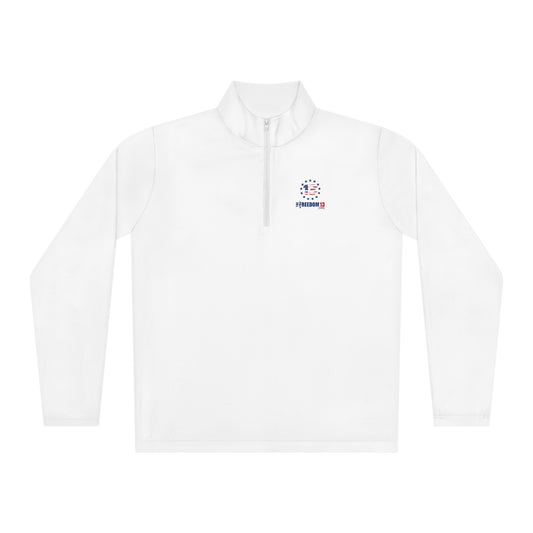 Unisex Quarter-Zip Pullover simple white