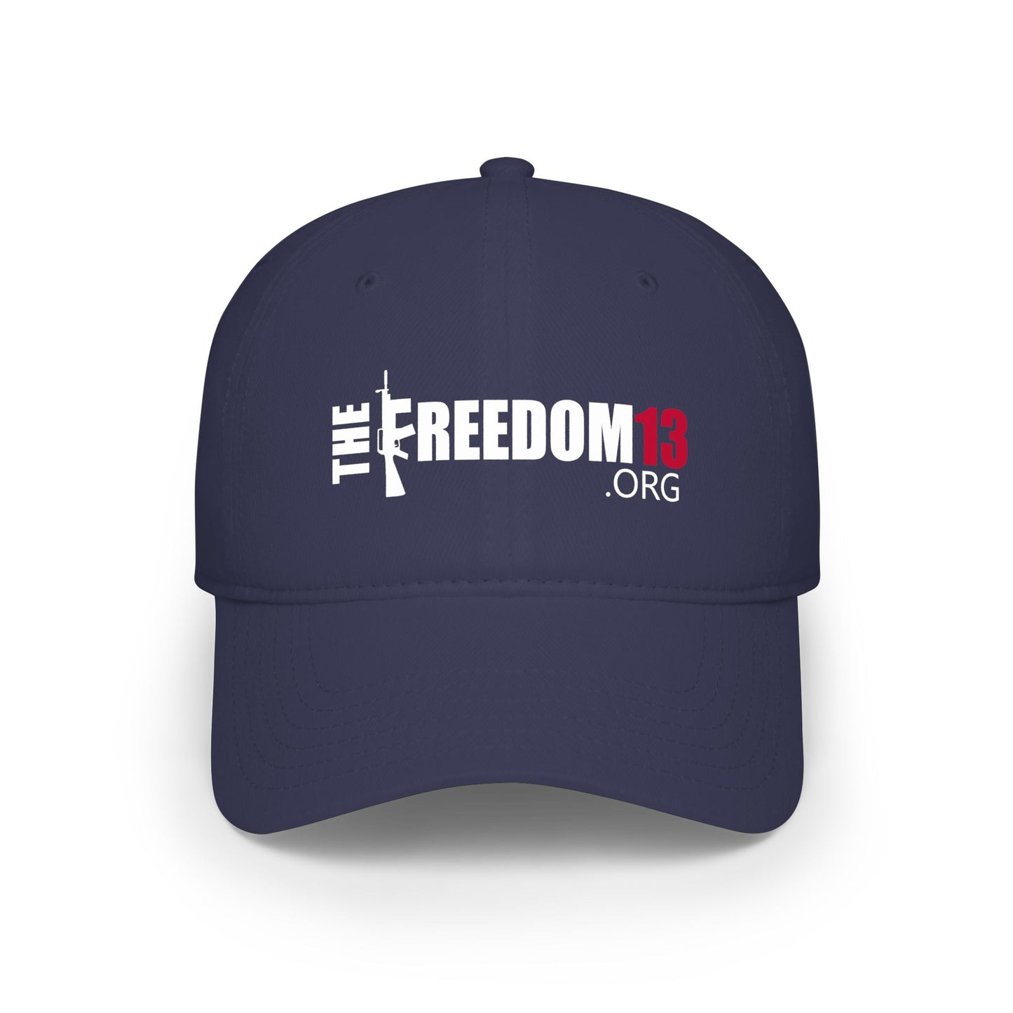 Low Profile Cap — 'The Freedom 13' Logo Baseball Hat dark color options