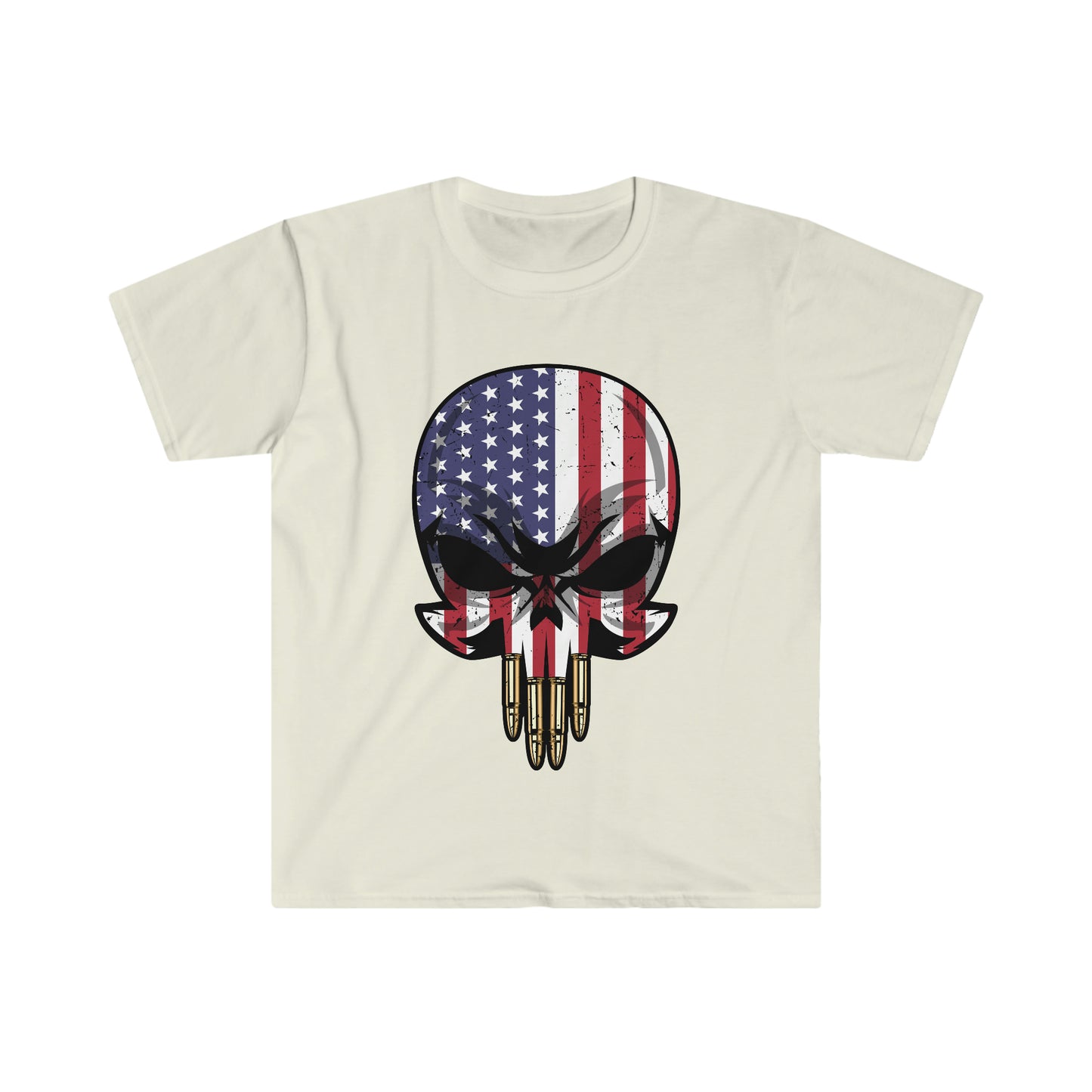 Unisex Softstyle T-Shirt Patriot Collection "bullet teeth" light