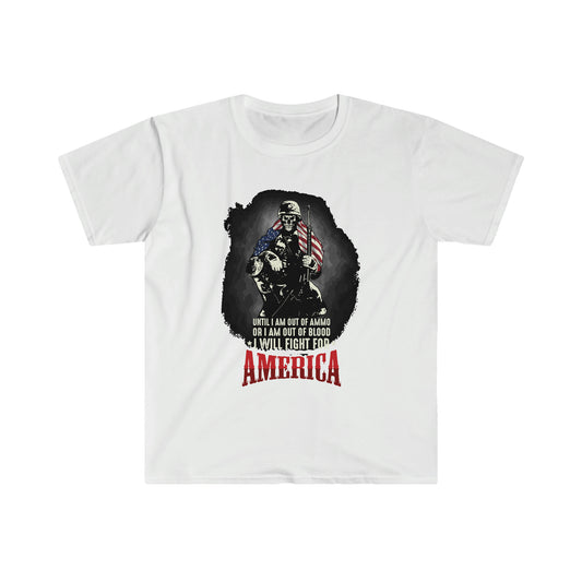 Unisex Softstyle T-Shirt Patriot Collection I will fight on light