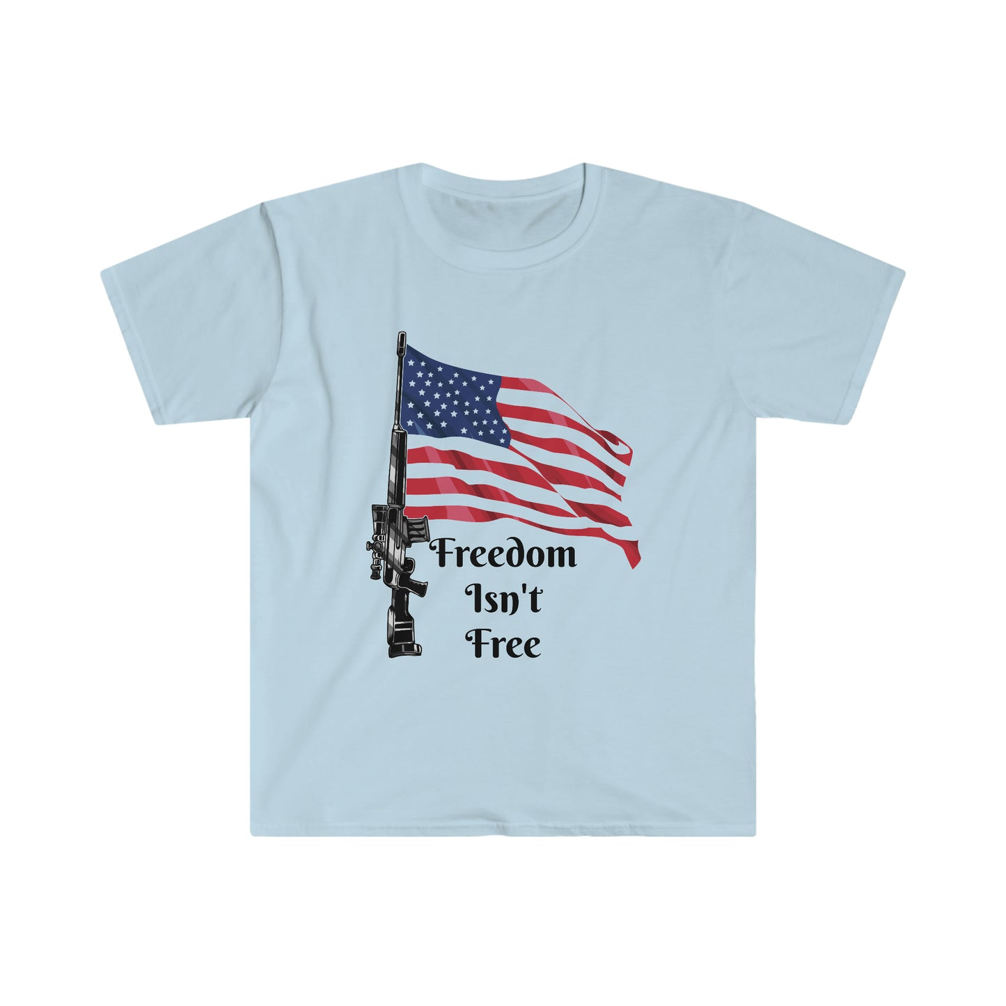 Unisex Softstyle T-Shirt Patriot Collection freedom isn't free on light