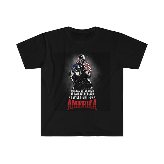 Unisex Softstyle T-Shirt Patriot Collection I will fight on dark