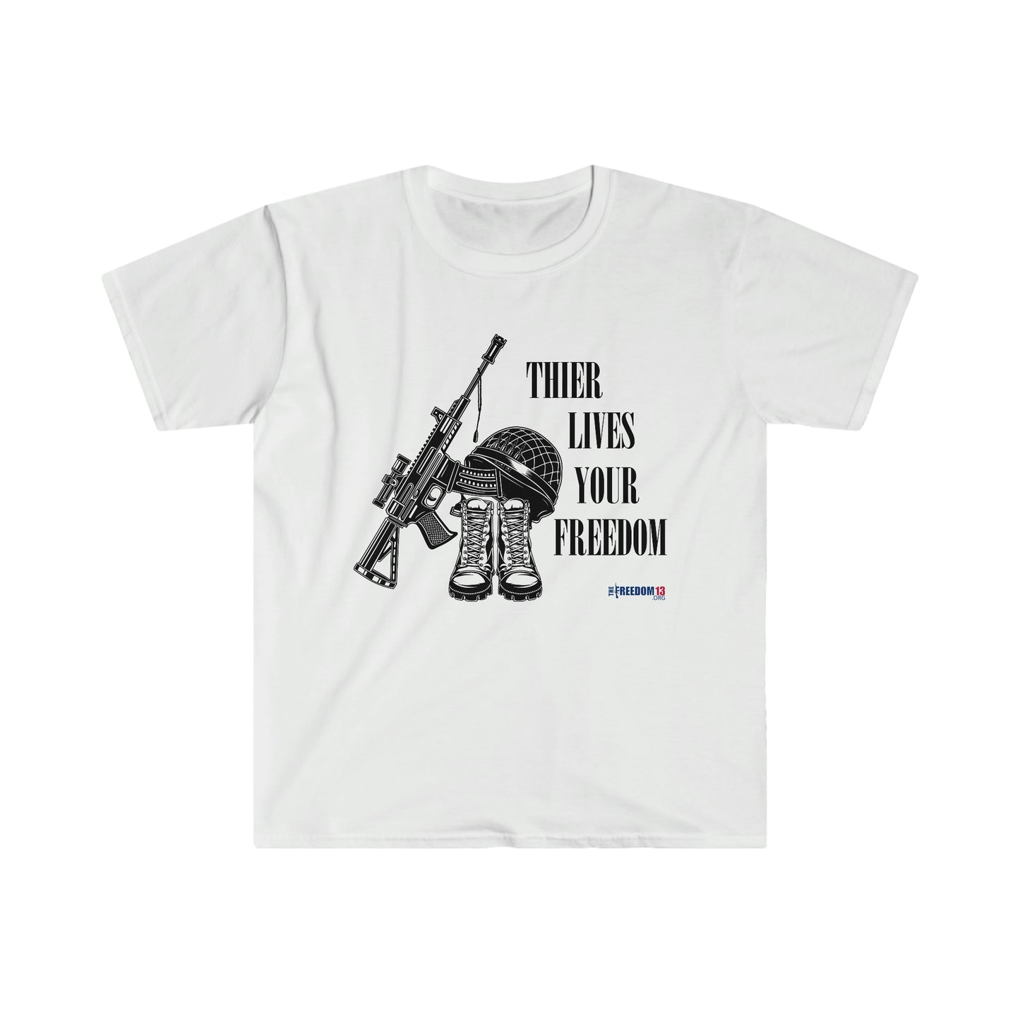 Unisex Softstyle T-Shirt Patriot Collection "their lives" light