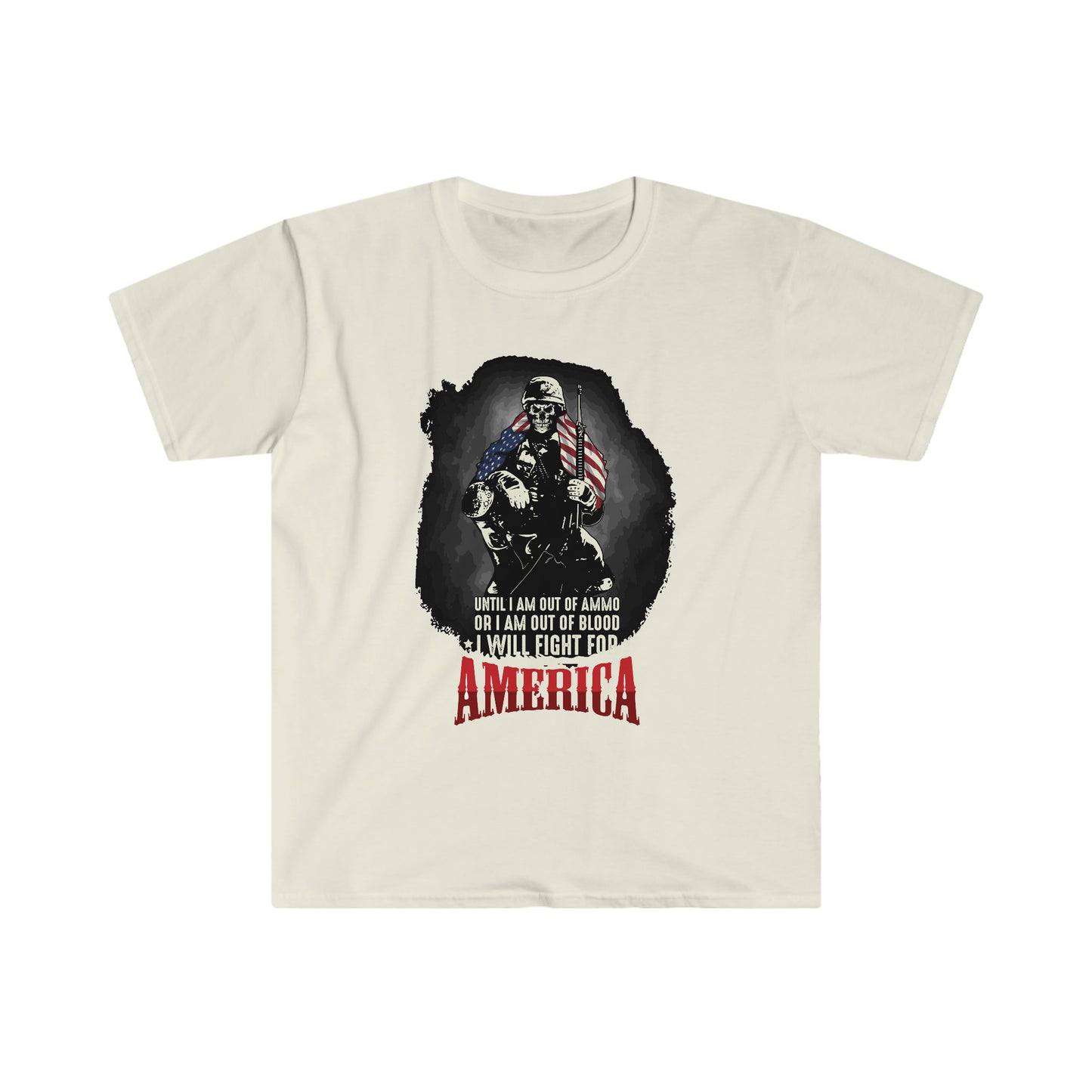 Unisex Softstyle T-Shirt Patriot Collection I will fight on light