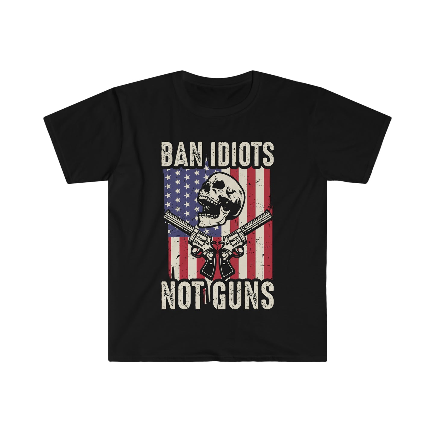 Unisex Softstyle T-Shirt Patriot Collection "ban idiots" multiple dark