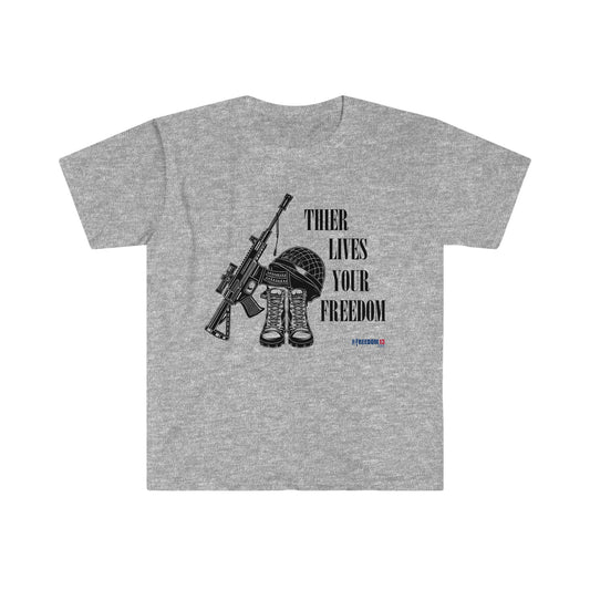 Unisex Softstyle T-Shirt Patriot Collection "their lives" light