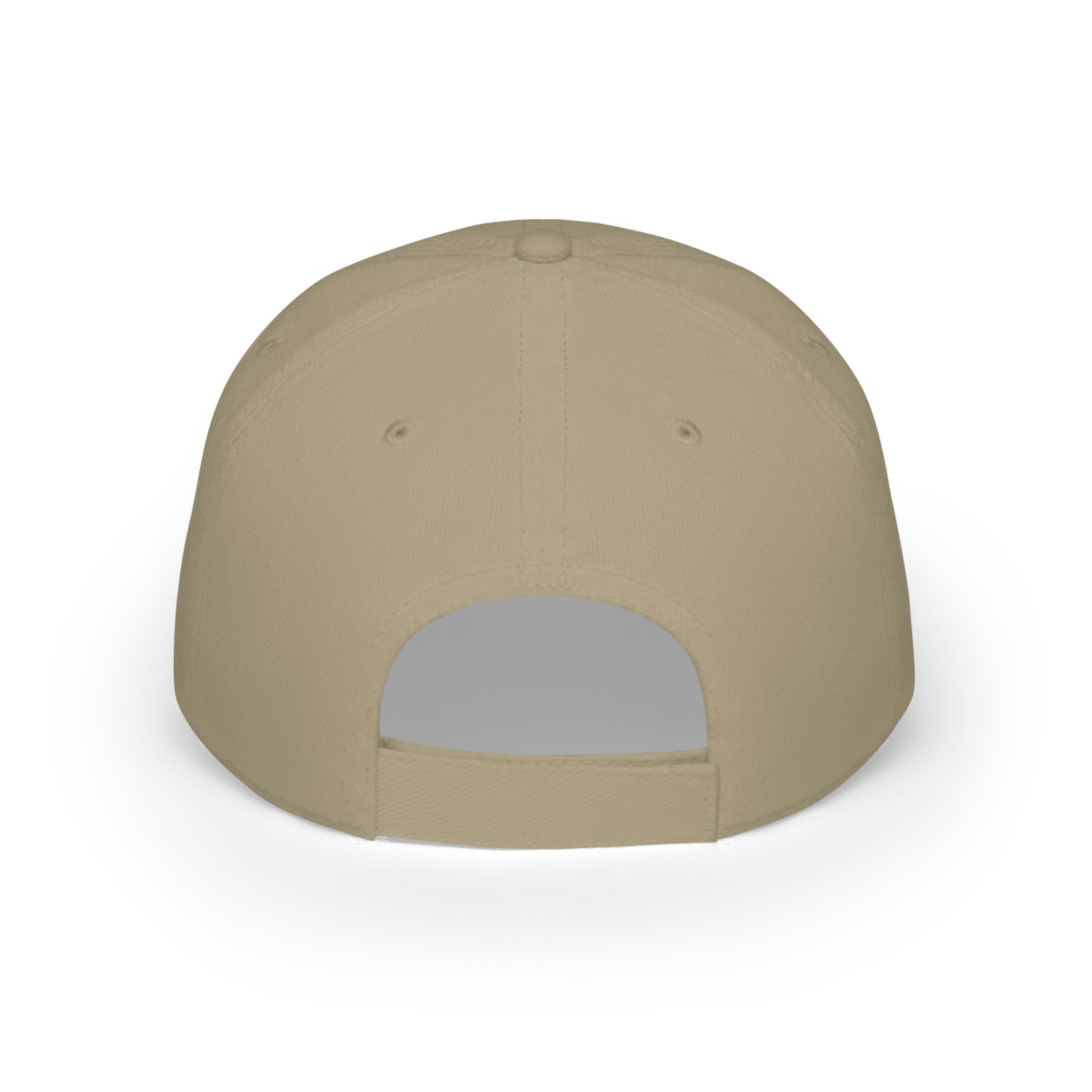 Low Profile Baseball Cap F13 on khaki white and red