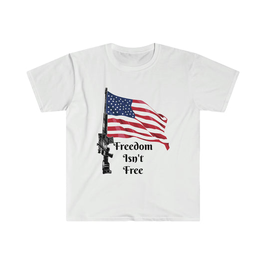 Unisex Softstyle T-Shirt Patriot Collection freedom isn't free on light